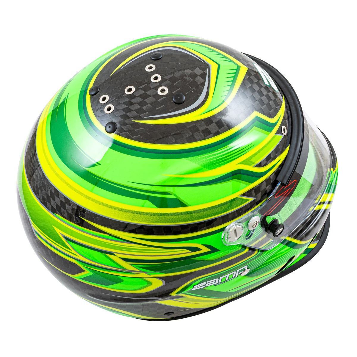 Zamp RZ-67D Graphic Helmet - Flo Green / Light Green
