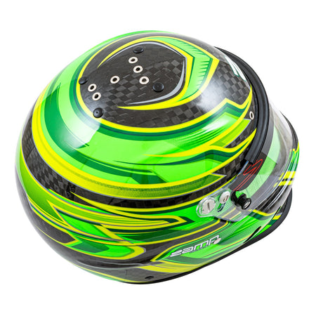 Zamp RZ-67D Graphic Helmet - Flo Green / Light Green