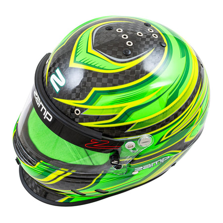 Zamp RZ-67D Graphic Helmet - Flo Green / Light Green