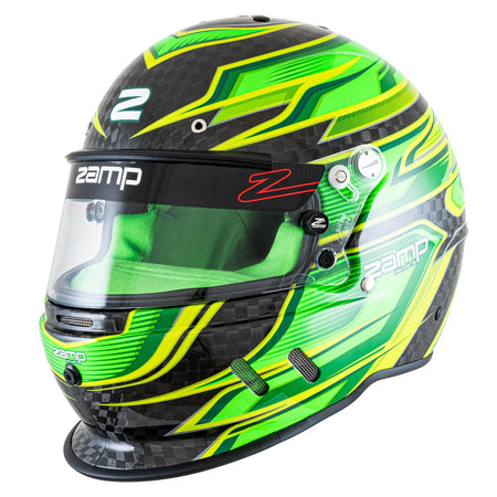 Zamp RZ-67D Graphic Helmet - Flo Green / Light Green