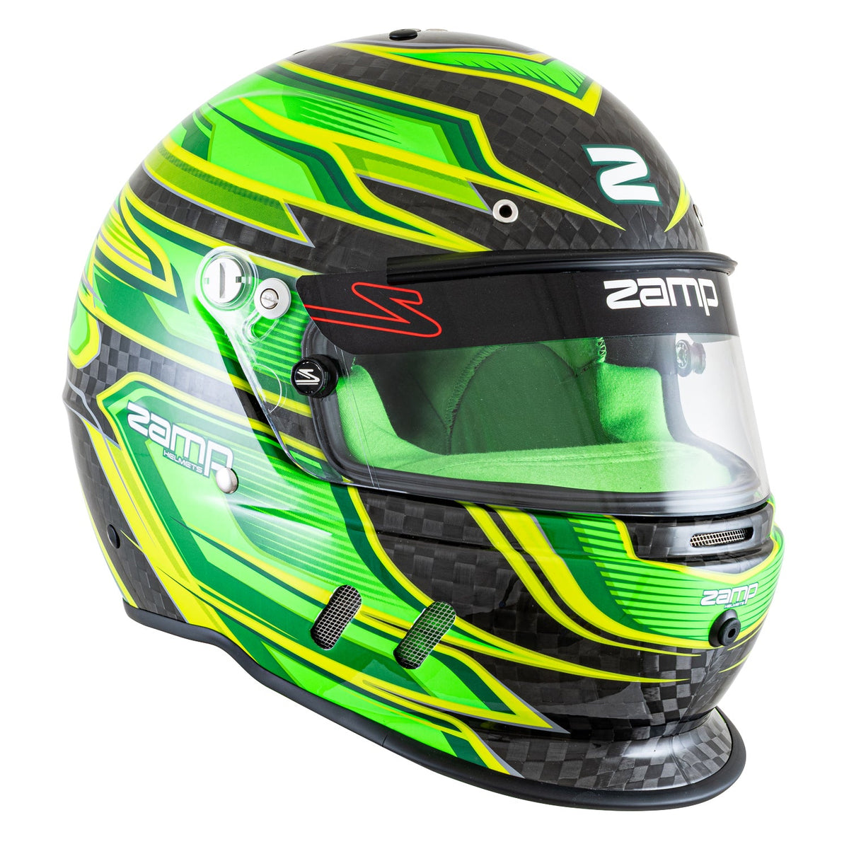 Zamp RZ-67D Graphic Helmet - Flo Green / Light Green