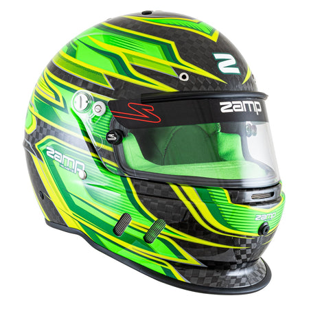 Zamp RZ-67D Graphic Helmet - Flo Green / Light Green