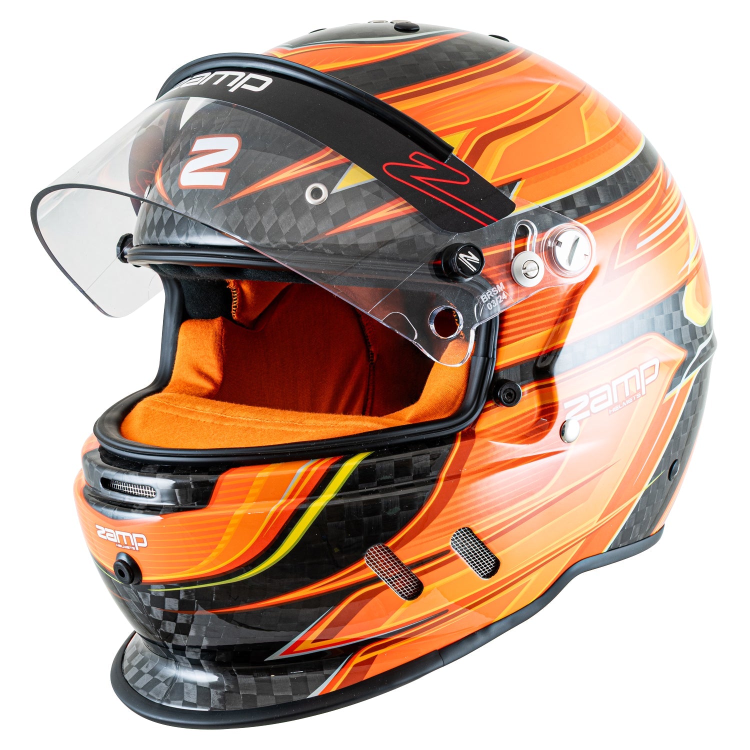 Zamp RZ-67D Graphic Helmet - Flo Orange / Yellow