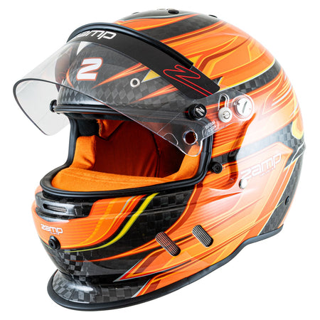 Zamp RZ-67D Graphic Helmet - Flo Orange / Yellow