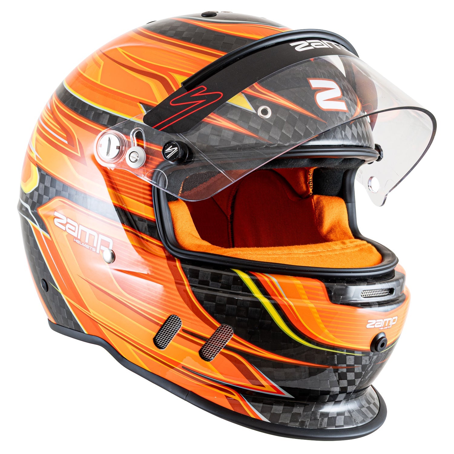 Zamp RZ-67D Graphic Helmet - Flo Orange / Yellow