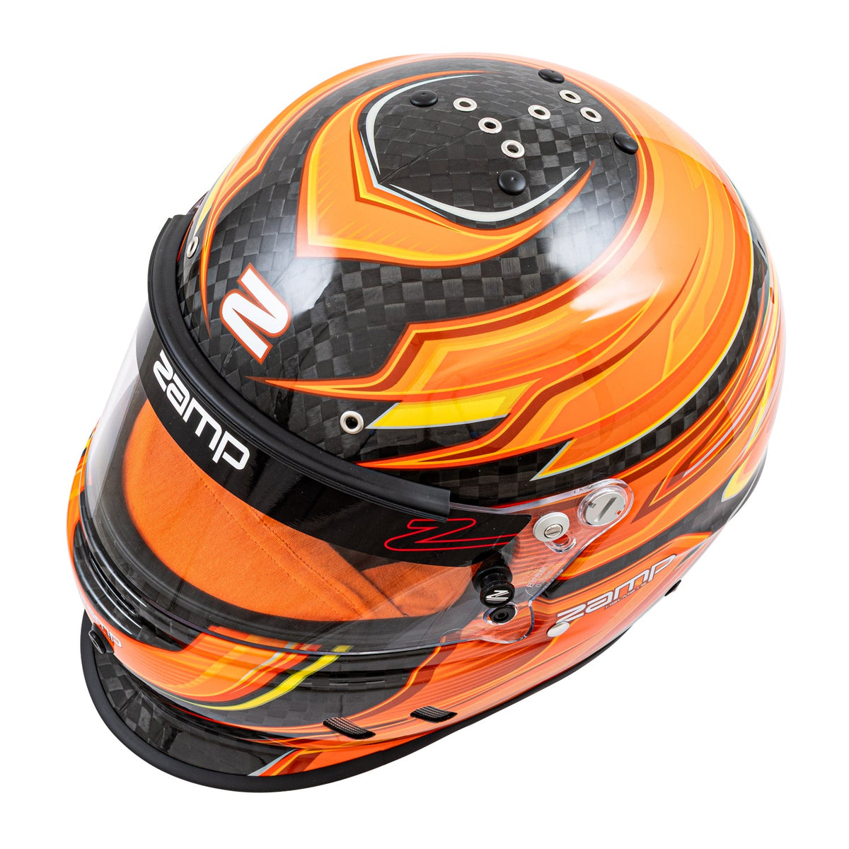 Zamp RZ-67D Graphic Helmet - Flo Orange / Yellow
