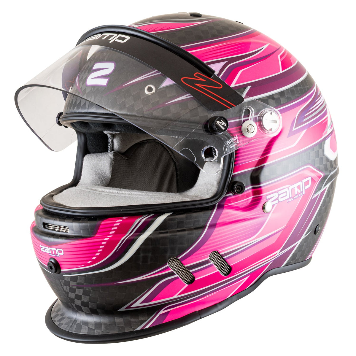 Zamp RZ-67D Graphic Helmet - Flo Pink / Purple