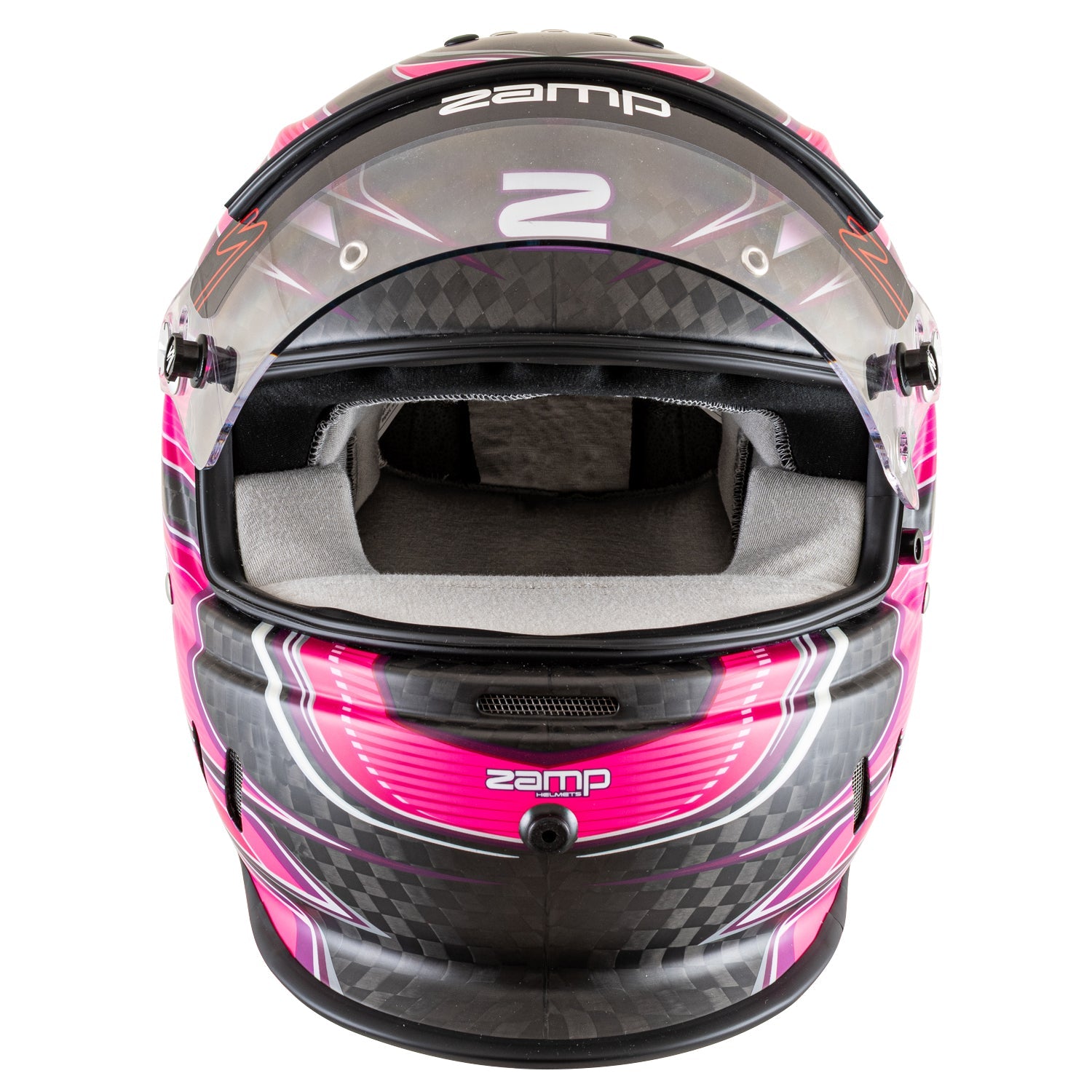 Zamp RZ-67D Graphic Helmet - Flo Pink / Purple