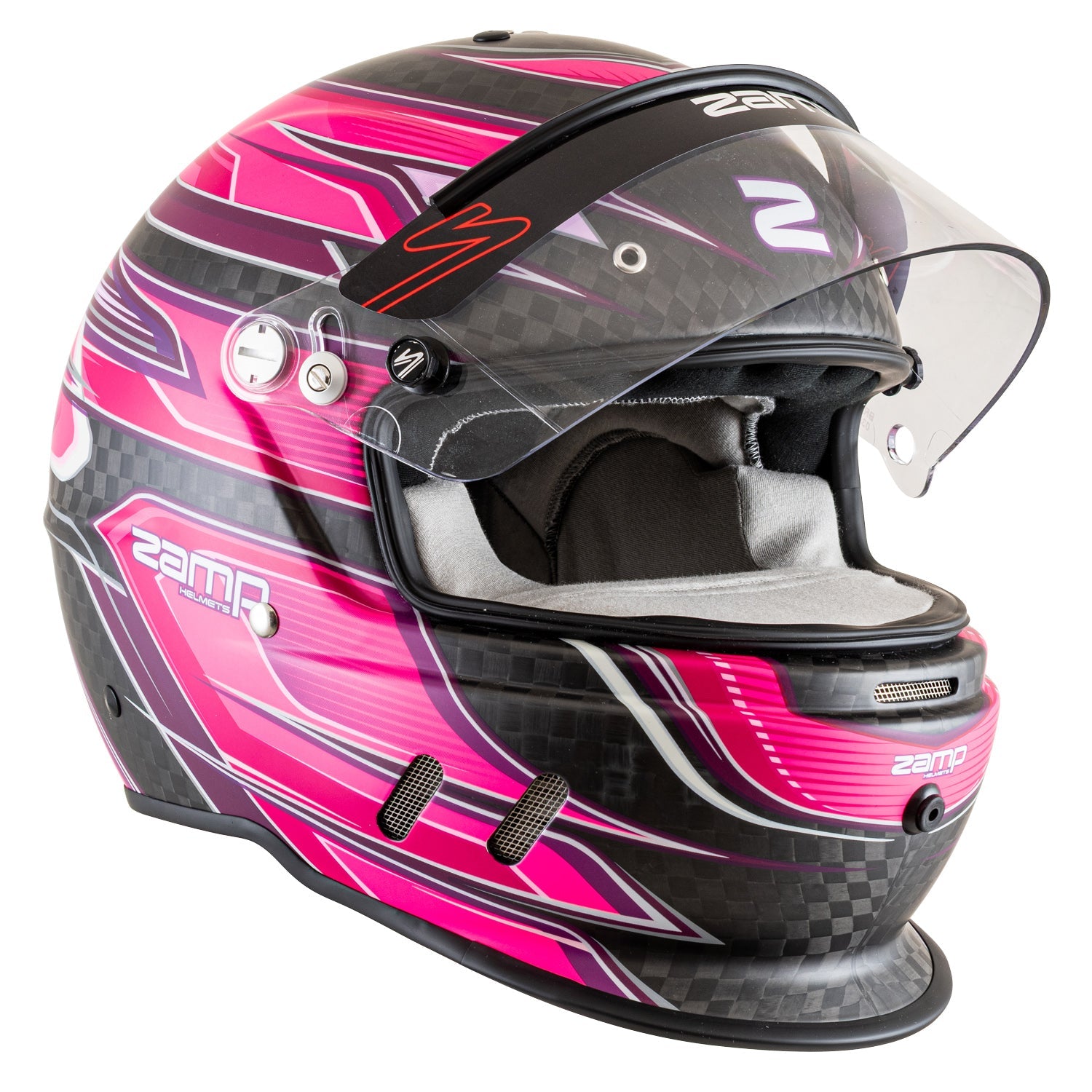 Zamp RZ-67D Graphic Helmet - Flo Pink / Purple