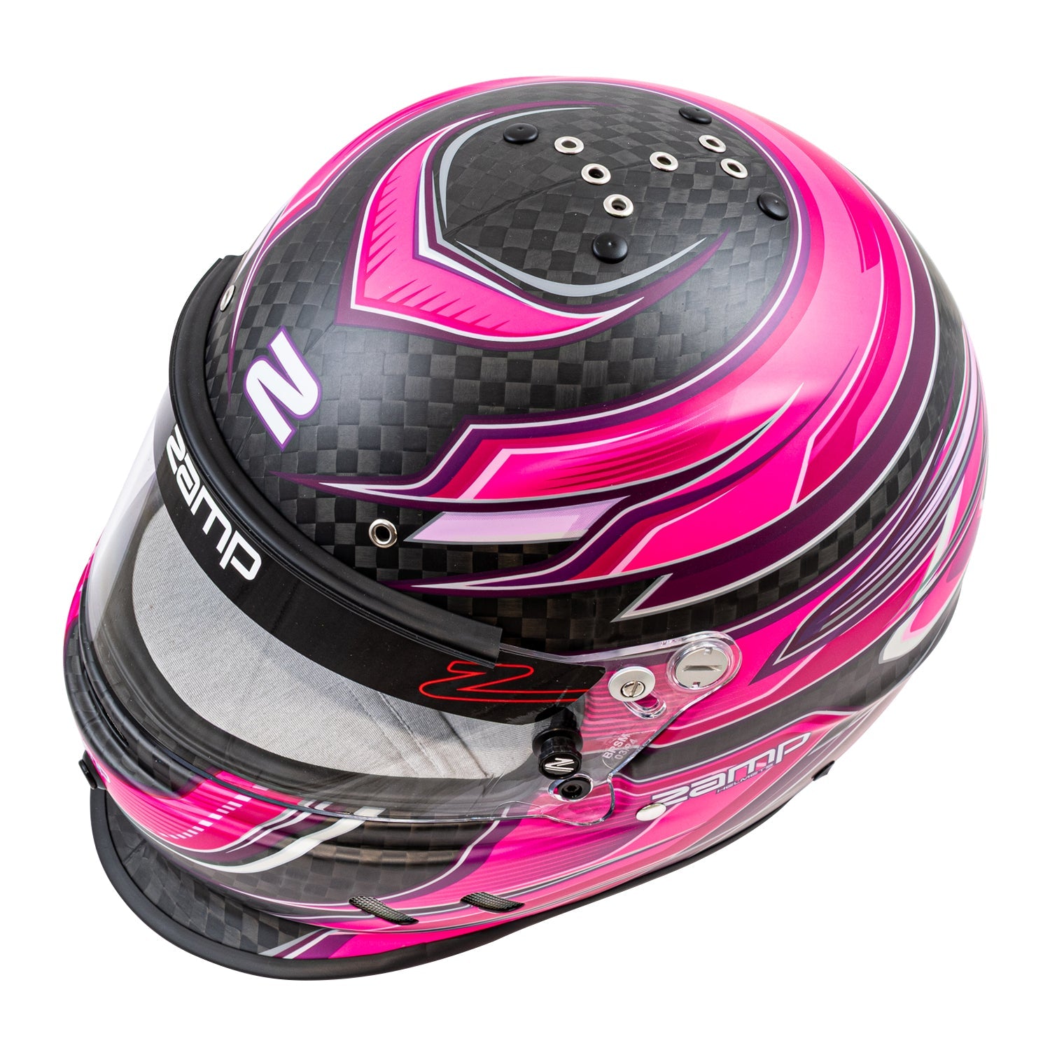 Zamp RZ-67D Graphic Helmet - Flo Pink / Purple