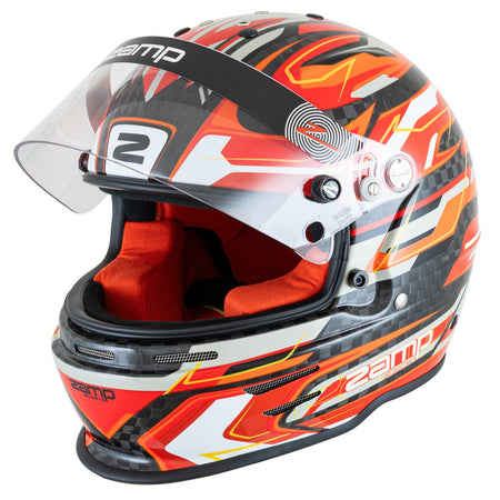 Zamp RZ-48Y Youth Carbon Graphic Helmet - Flo Red  /  Carbon
