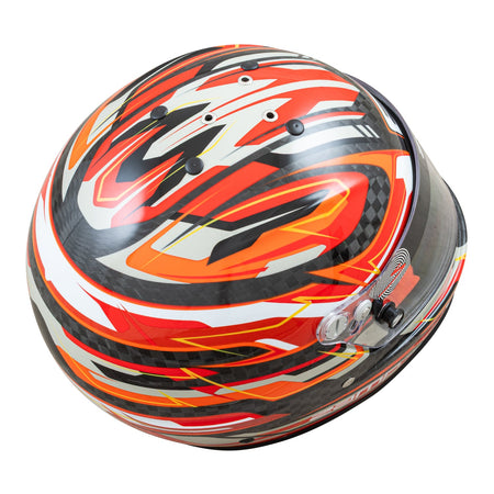 Zamp RZ-48Y Youth Carbon Graphic Helmet - Flo Red  /  Carbon