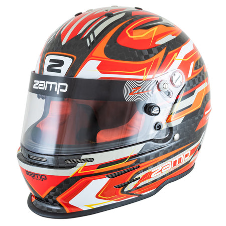 Zamp RZ-48Y Youth Carbon Graphic Helmet - Flo Red  /  Carbon