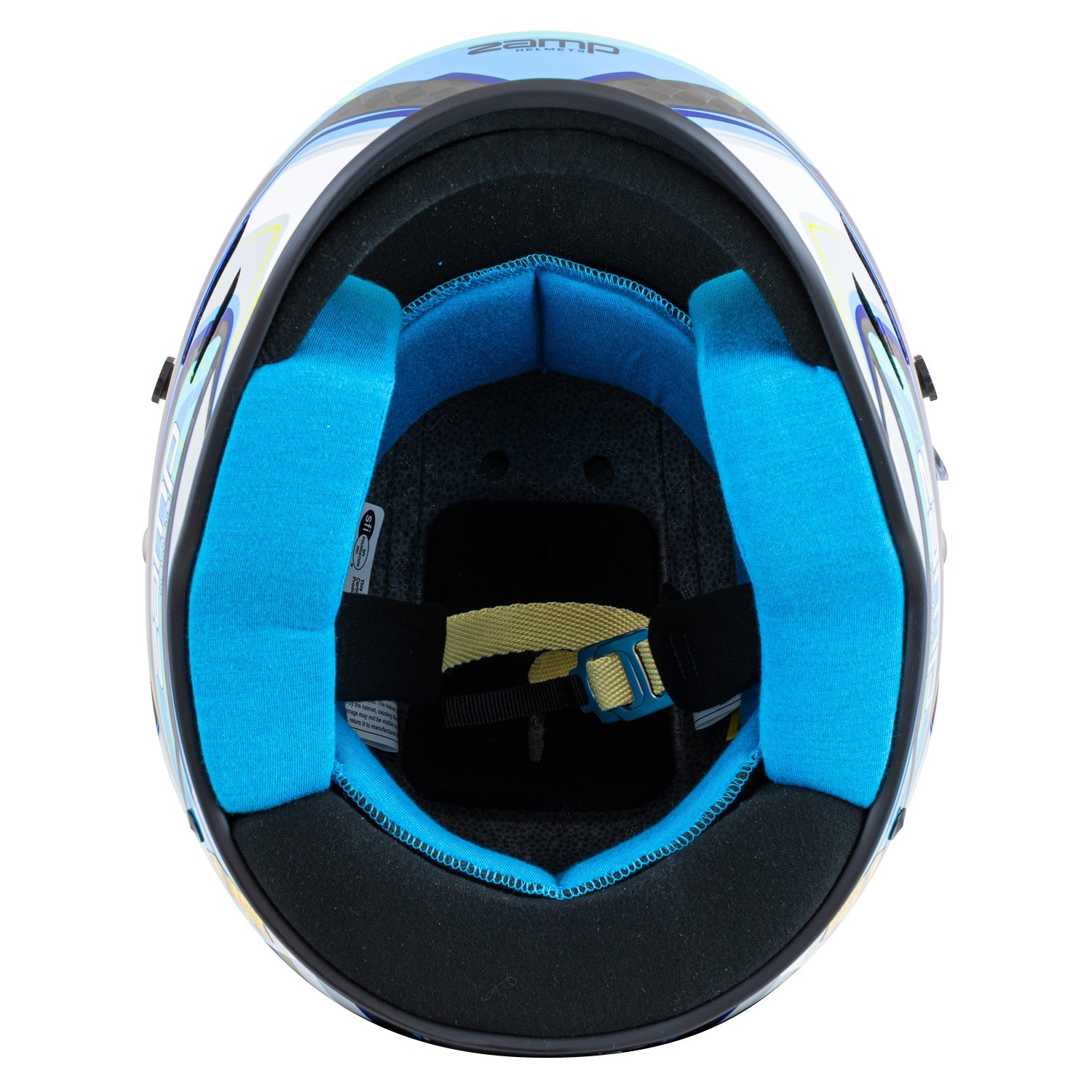 Zamp RZ-48Y Youth Carbon Graphic Helmet - Flo Blue  /  Carbon