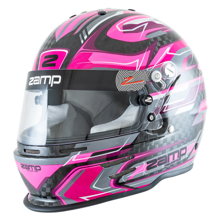 Zamp RZ-48Y Youth Carbon Graphic Helmet - Flo Pink