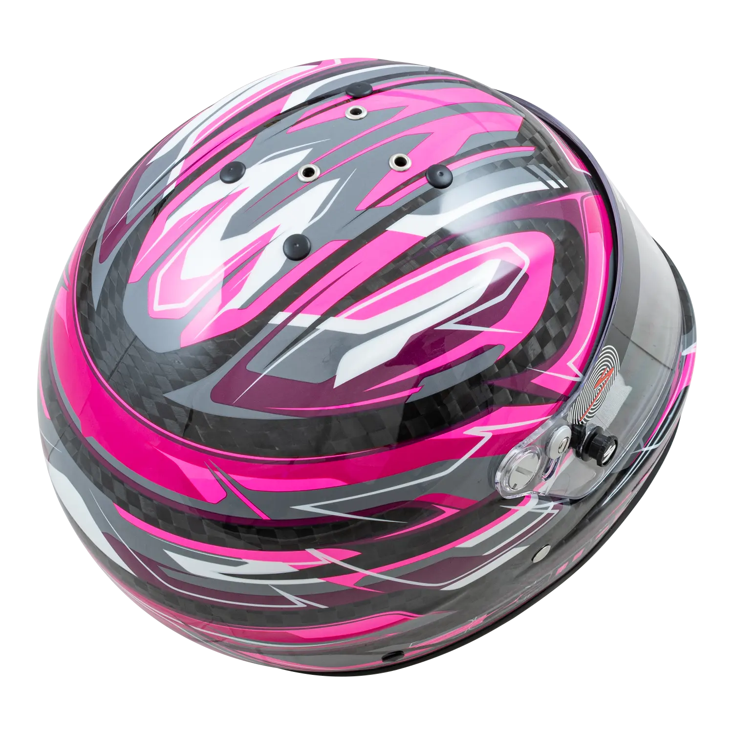 Zamp RZ-48Y Youth Carbon Graphic Helmet - Flo Pink