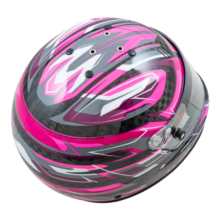 Zamp RZ-48Y Youth Carbon Graphic Helmet - Flo Pink
