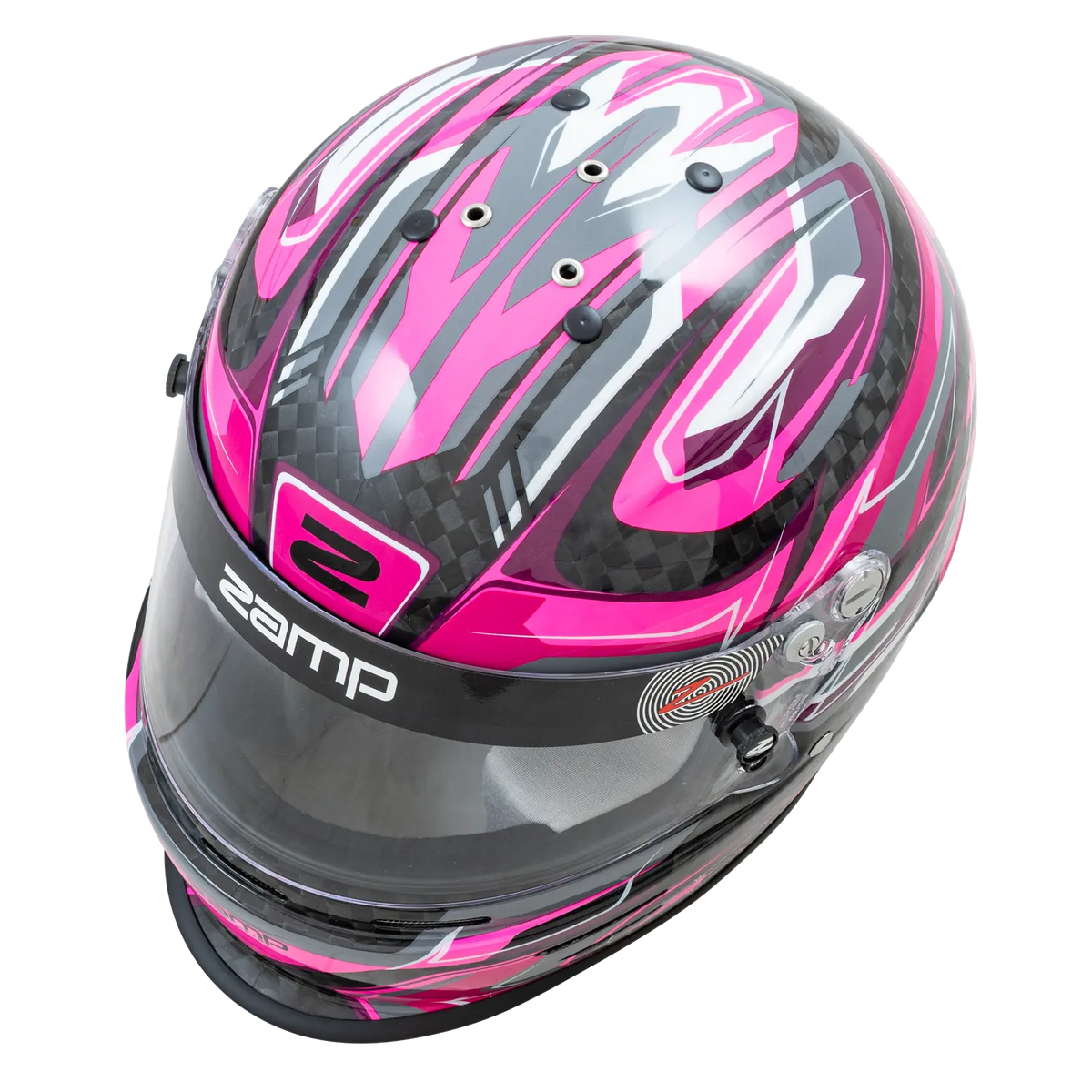 Zamp RZ-48Y Youth Carbon Graphic Helmet - Flo Pink