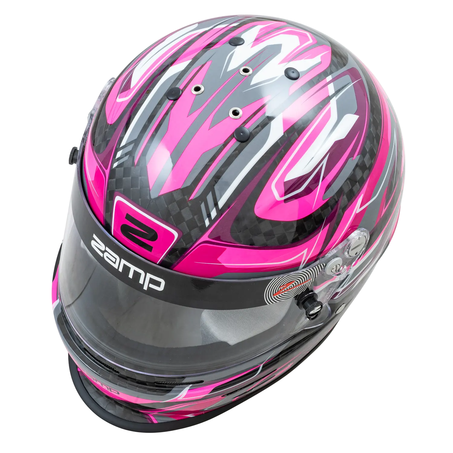 Zamp RZ-48Y Youth Carbon Graphic Helmet - Flo Pink