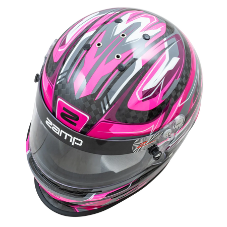 Zamp RZ-48Y Youth Carbon Graphic Helmet - Flo Pink