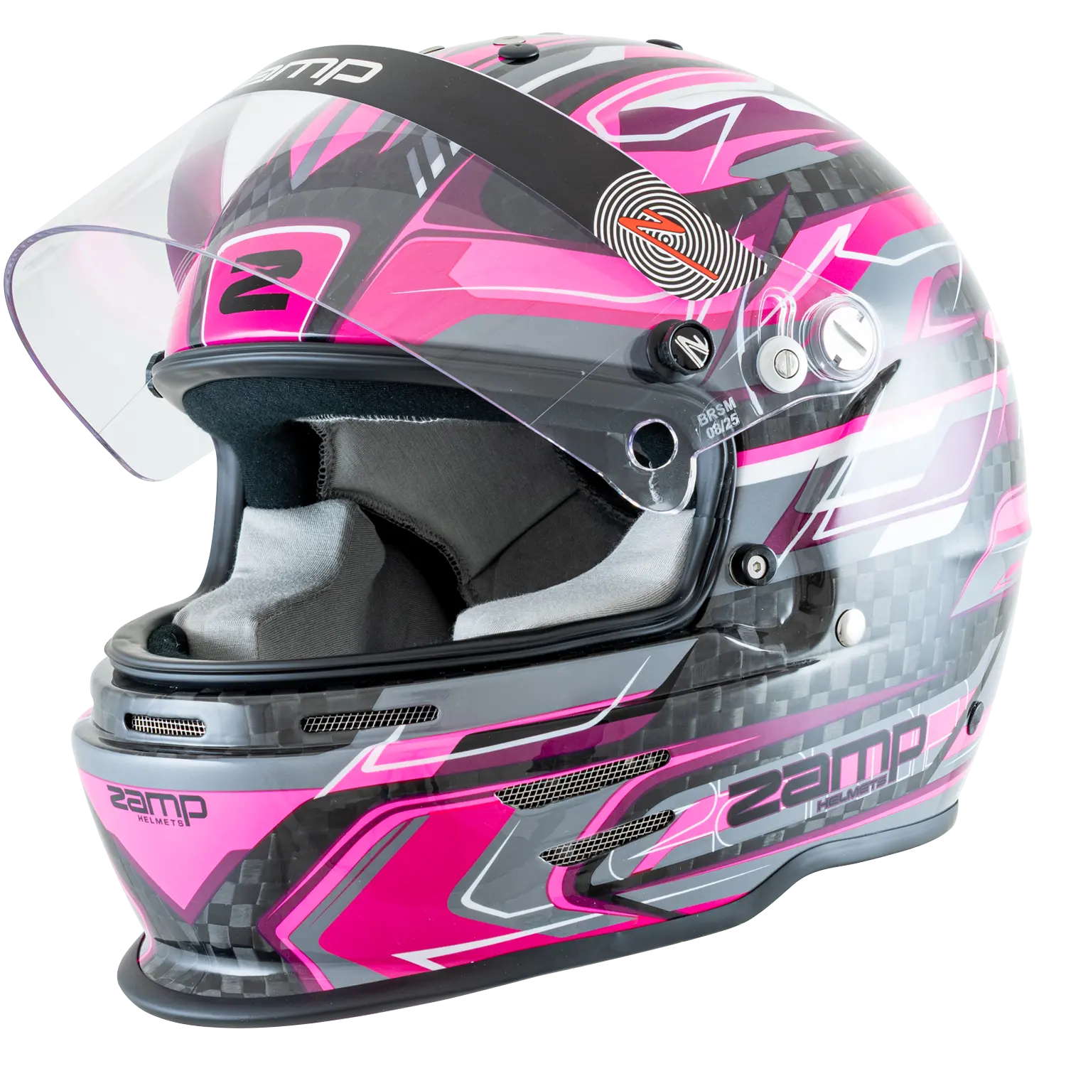Zamp RZ-48Y Youth Carbon Graphic Helmet - Flo Pink
