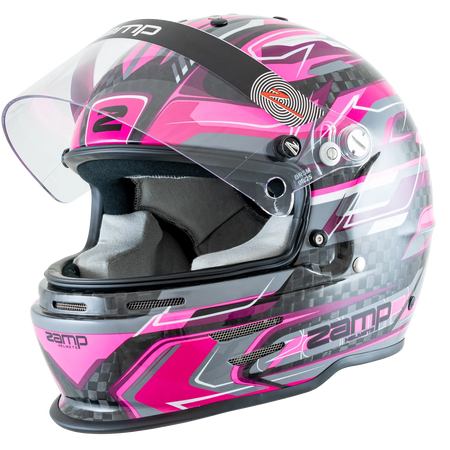 Zamp RZ-48Y Youth Carbon Graphic Helmet - Flo Pink