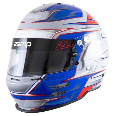 Zamp RZ-61S Graphic Helmet - Red / Blue Graphic