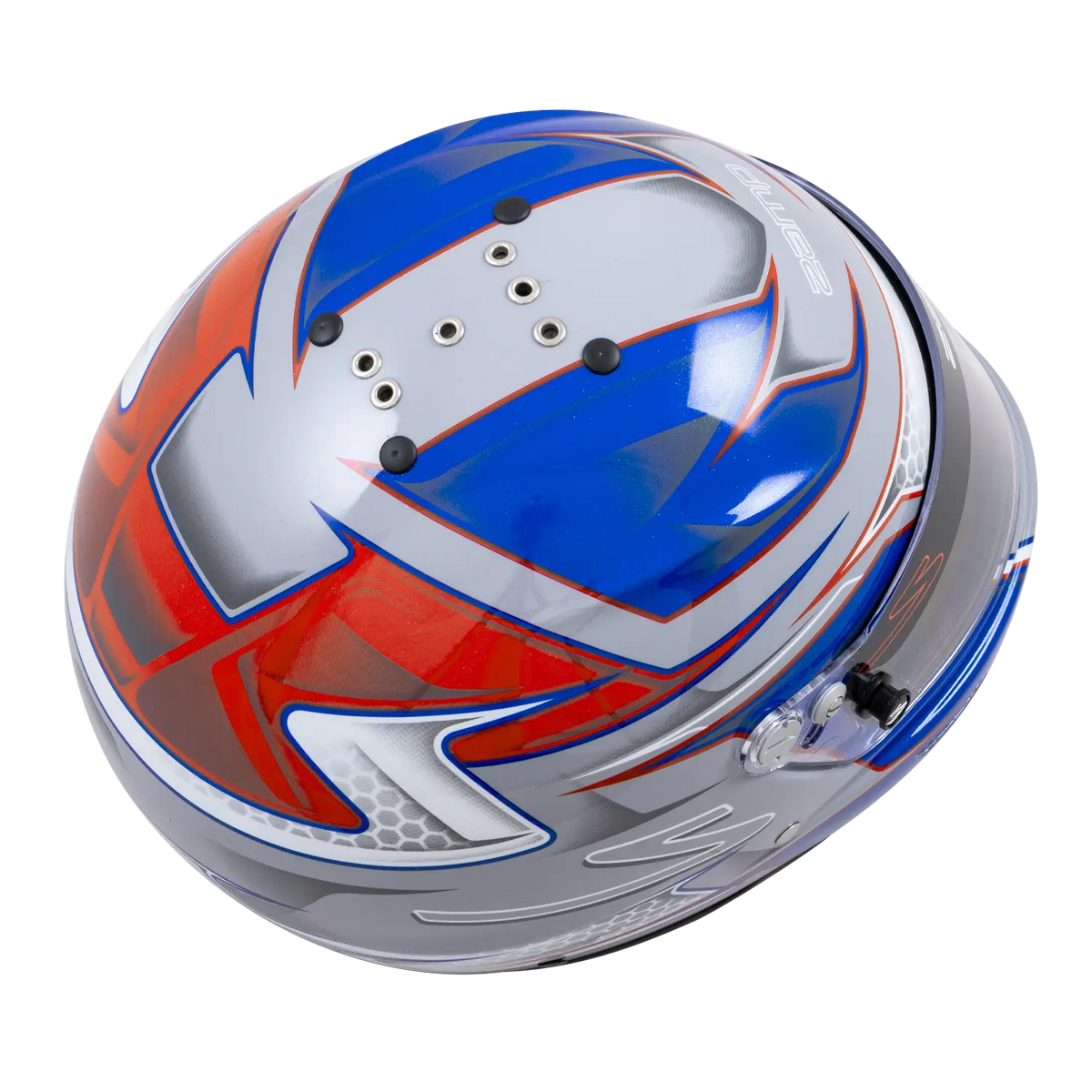 Zamp RZ-61S Graphic Helmet - Red / Blue Graphic