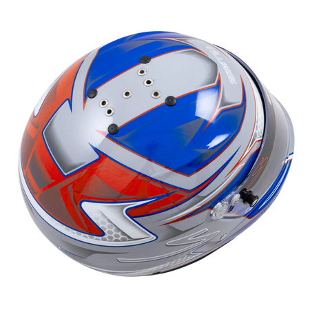 Zamp RZ-61S Graphic Helmet - Red / Blue Graphic