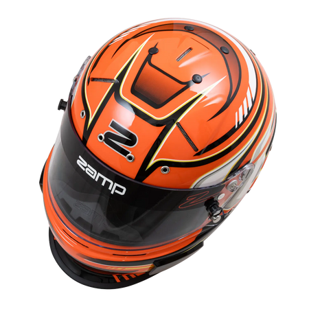 Zamp RZ-70F Helmet - Orange Graphic