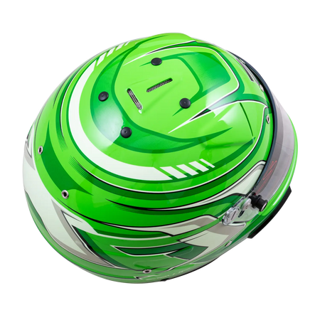 Zamp RZ-70F Helmet - Green Graphic