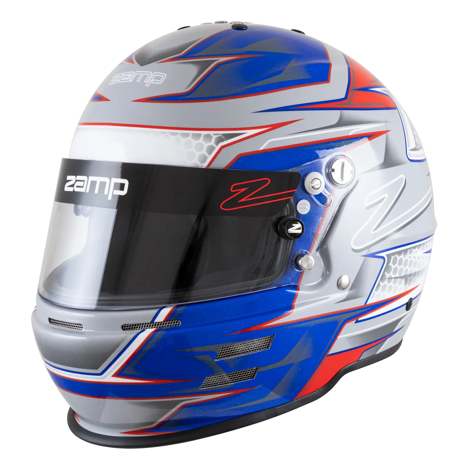 Zamp RZ-61F Helmet - Red / Blue Graphic