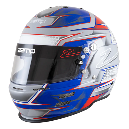 Zamp RZ-61F Helmet - Red / Blue Graphic