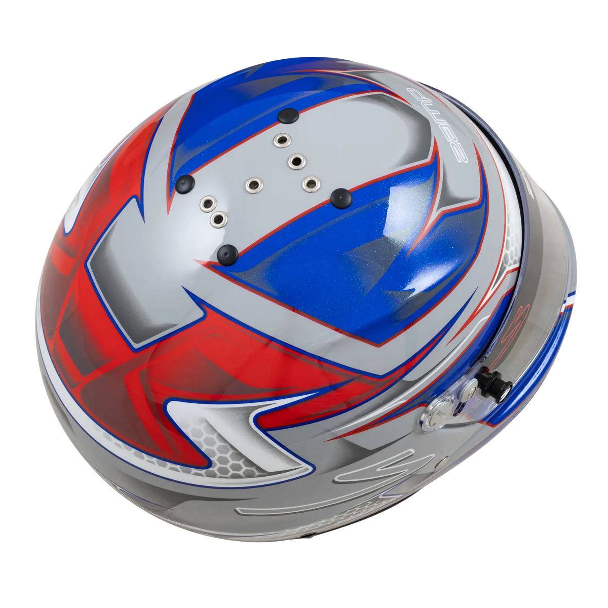 Zamp RZ-61F Helmet - Red / Blue Graphic
