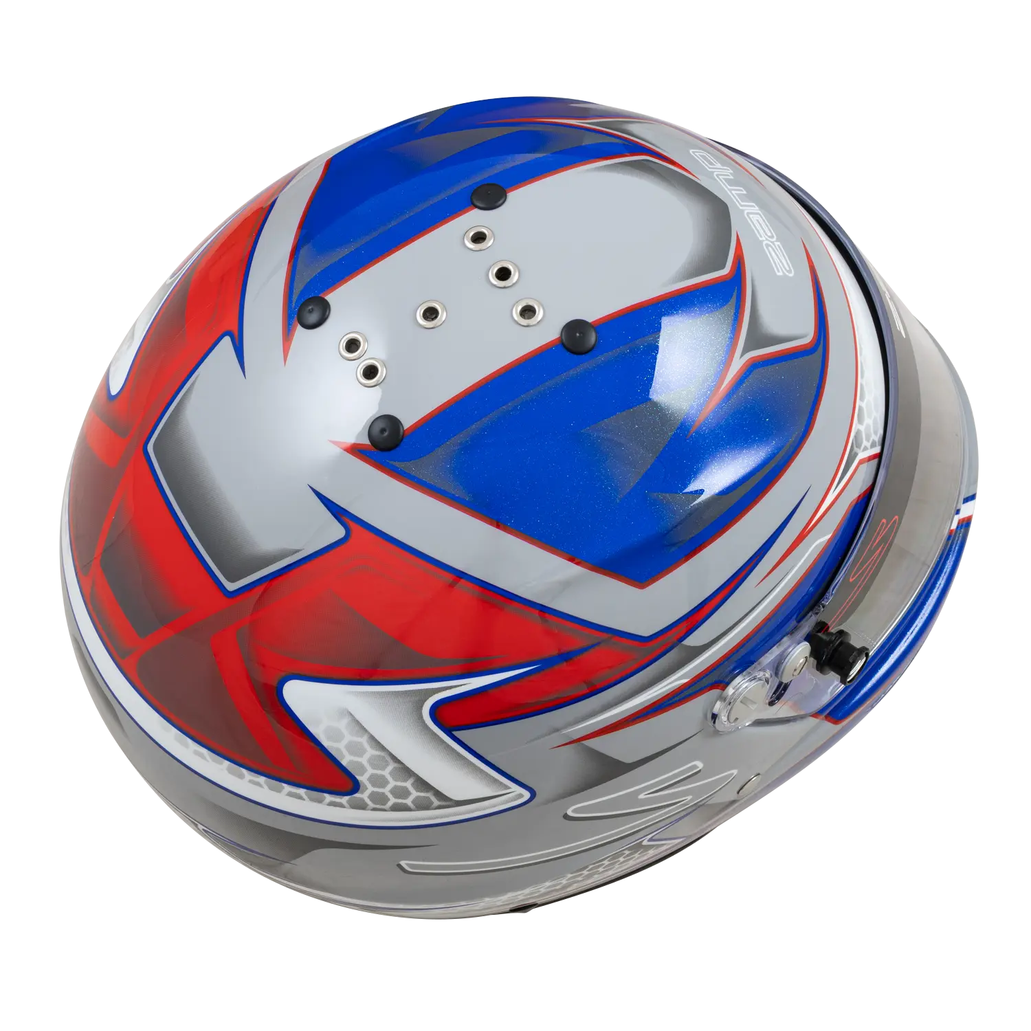 Zamp RZ-61F Helmet - Red / Blue Graphic