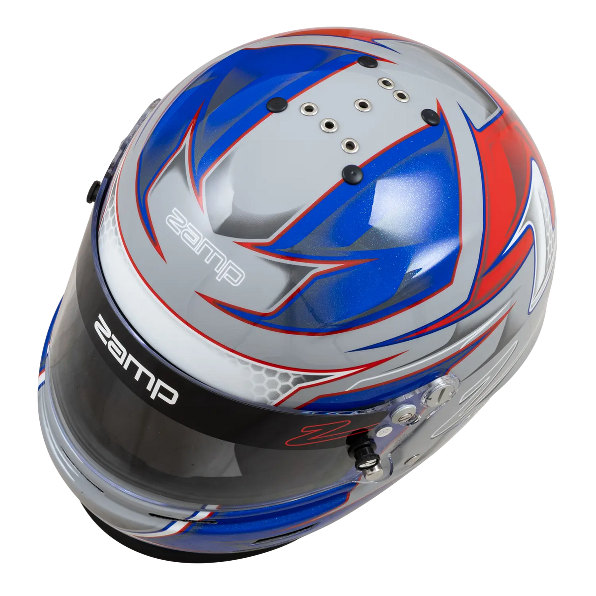 Zamp RZ-61F Helmet - Red / Blue Graphic
