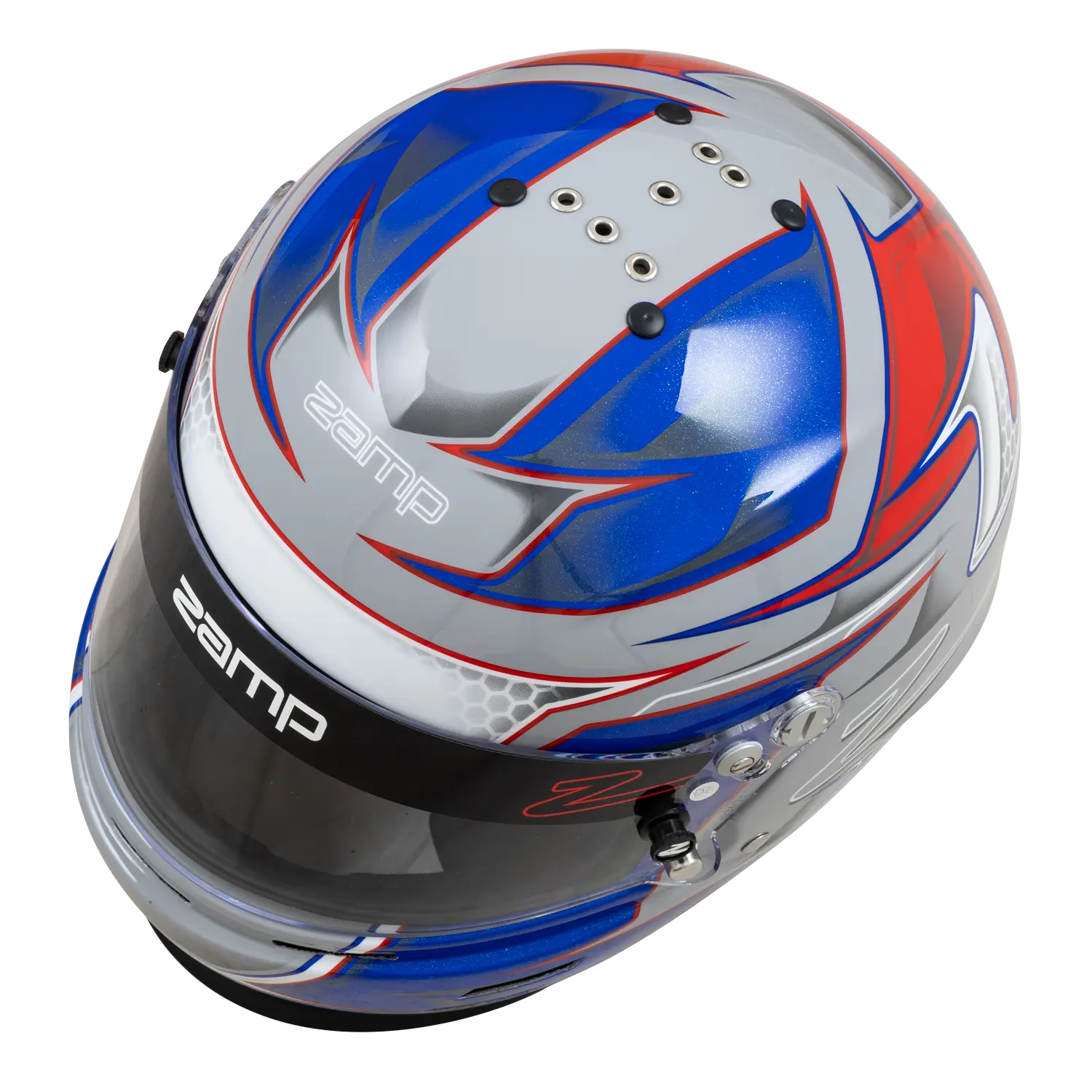 Zamp RZ-61F Helmet - Red / Blue Graphic