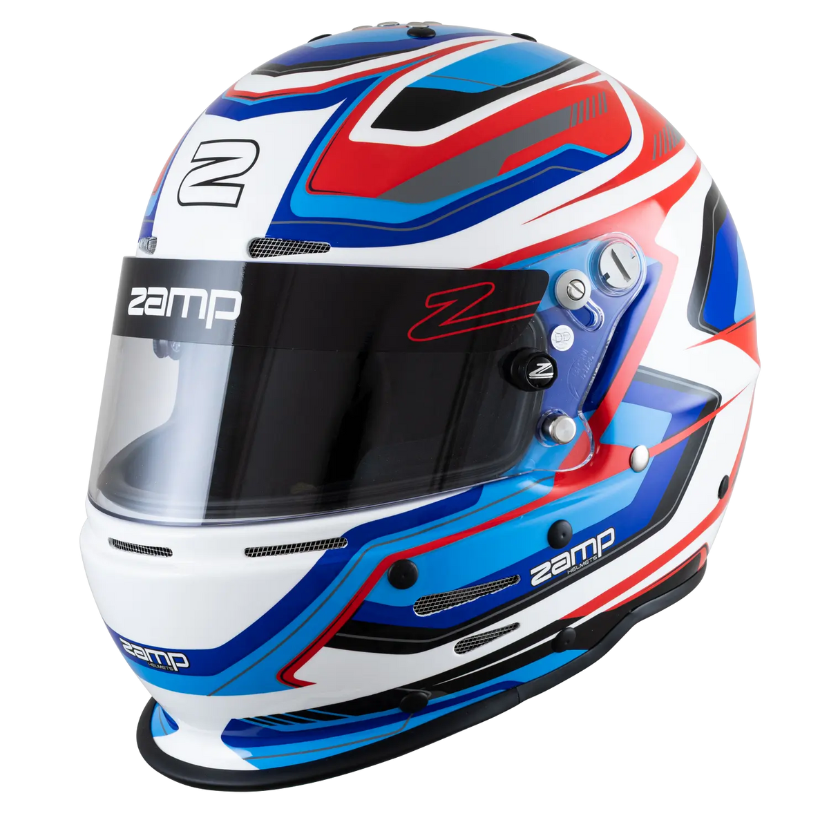 Zamp RZ-63F Helmet - Red / Blue Graphic