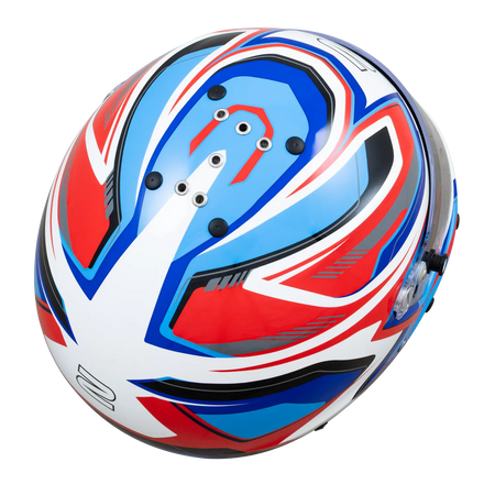 Zamp RZ-63F Helmet - Red / Blue Graphic