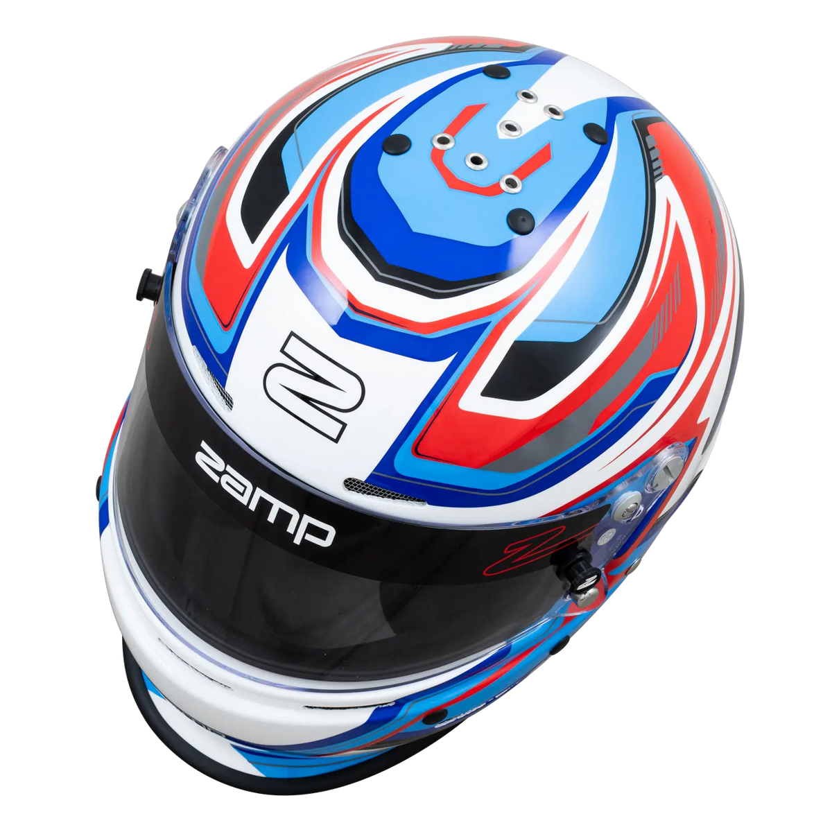 Zamp RZ-63F Helmet - Red / Blue Graphic