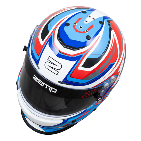 Zamp RZ-63F Helmet - Red / Blue Graphic