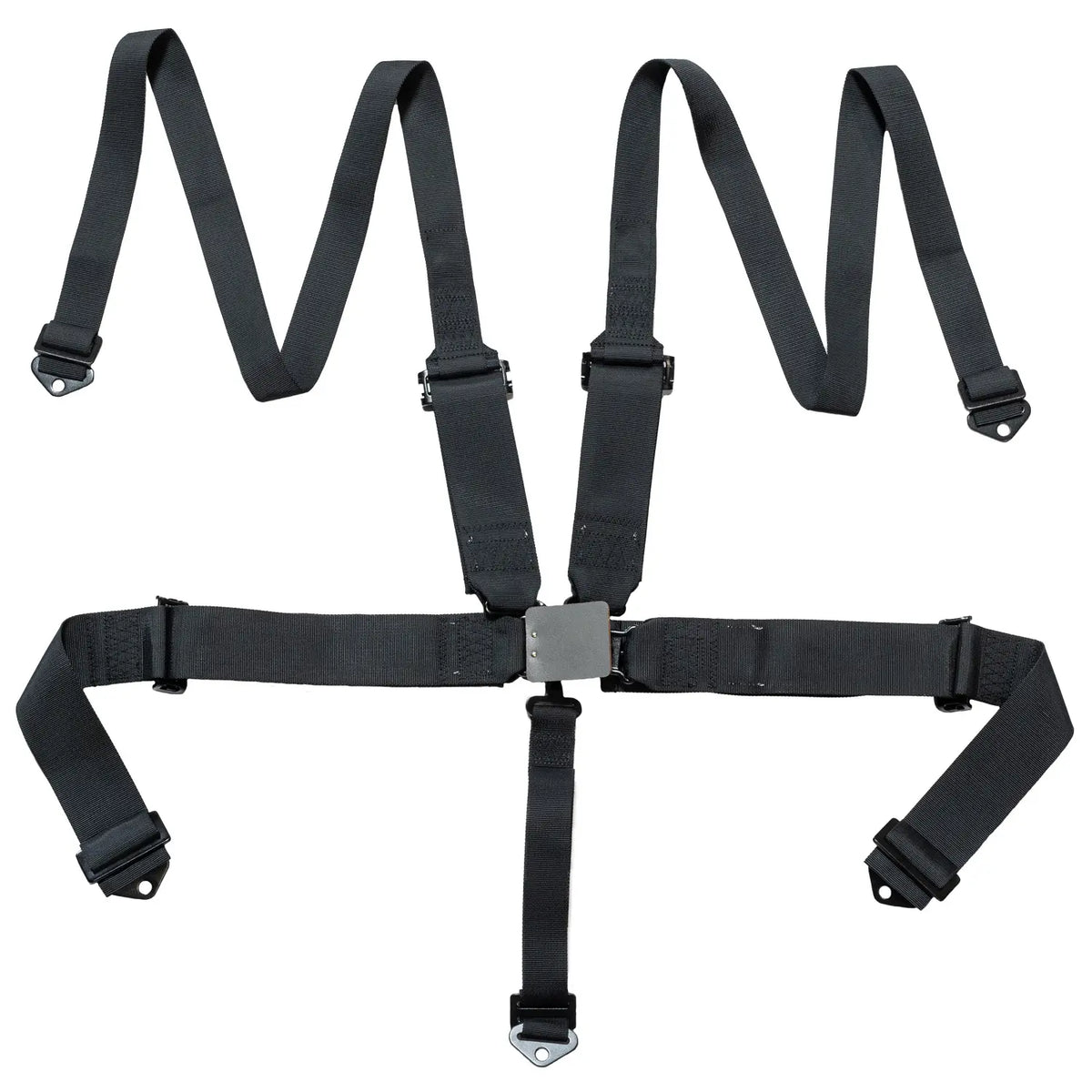 Zamp 5-Point Latch & Link Harness - 3" to 2" Shoulder Harness - 3" Lap - Pull Up - Bolt-In / Wrap Around - Black