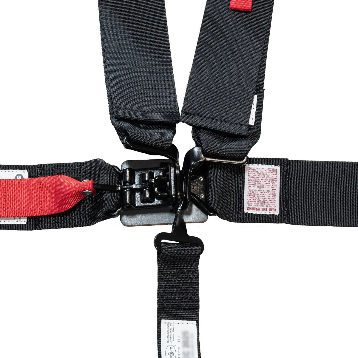 Zamp 5-Point Latch & Link Harness - 3" to 2" Shoulder Harness - 3" Lap - Pull Up - Bolt-In / Wrap Around - Black