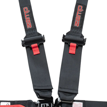 Zamp 5-Point Latch & Link Harness - 3" to 2" Shoulder Harness - 3" Lap - Pull Up - Bolt-In / Wrap Around - Black