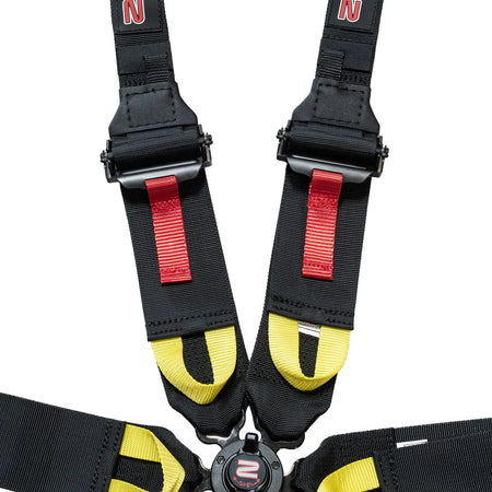 Zamp 6-Point Camlock Harness - 3" to 2" Shoulder Harness - 3" Lap - Pull Up - Clip-In / Wrap Around - Black