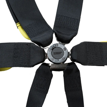 Zamp 6-Point Camlock Harness - 3" to 2" Shoulder Harness - 3" Lap - Pull Up - Clip-In / Wrap Around - Black