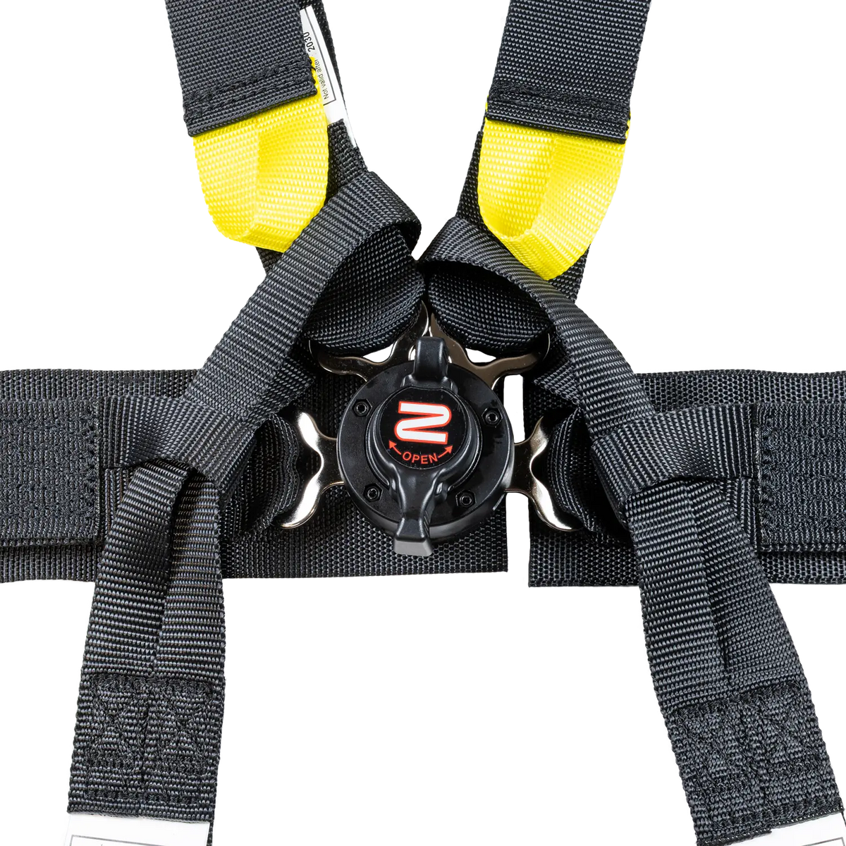 Zamp 6-Point Camlock Harness - 2" Belts - Pull Down - Bolt-In / Wrap Around - Black