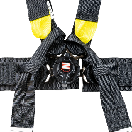 Zamp 6-Point Camlock Harness - 2" Belts - Pull Down - Bolt-In / Wrap Around - Black