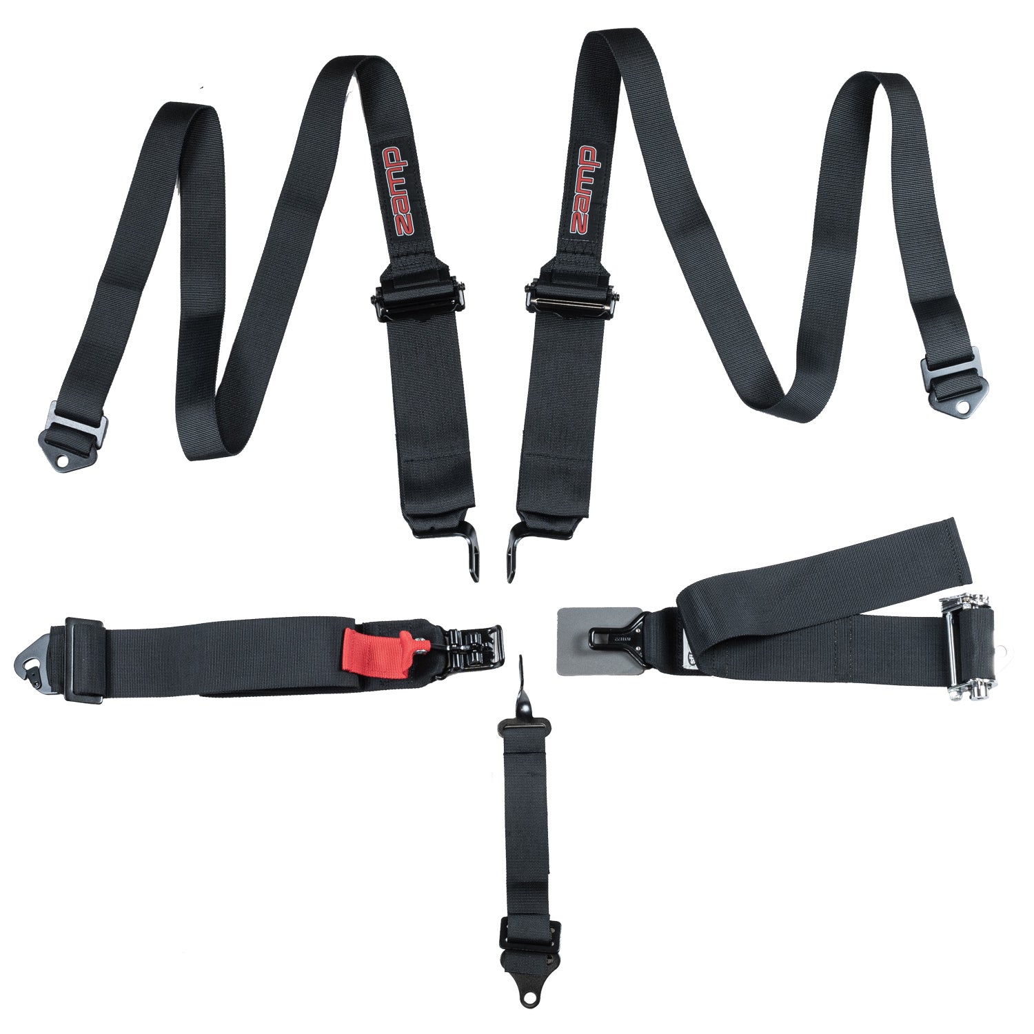 Zamp 5-Point Latch & Link Harness - Individual HANS/HNR Ready Harness / 3" Lap