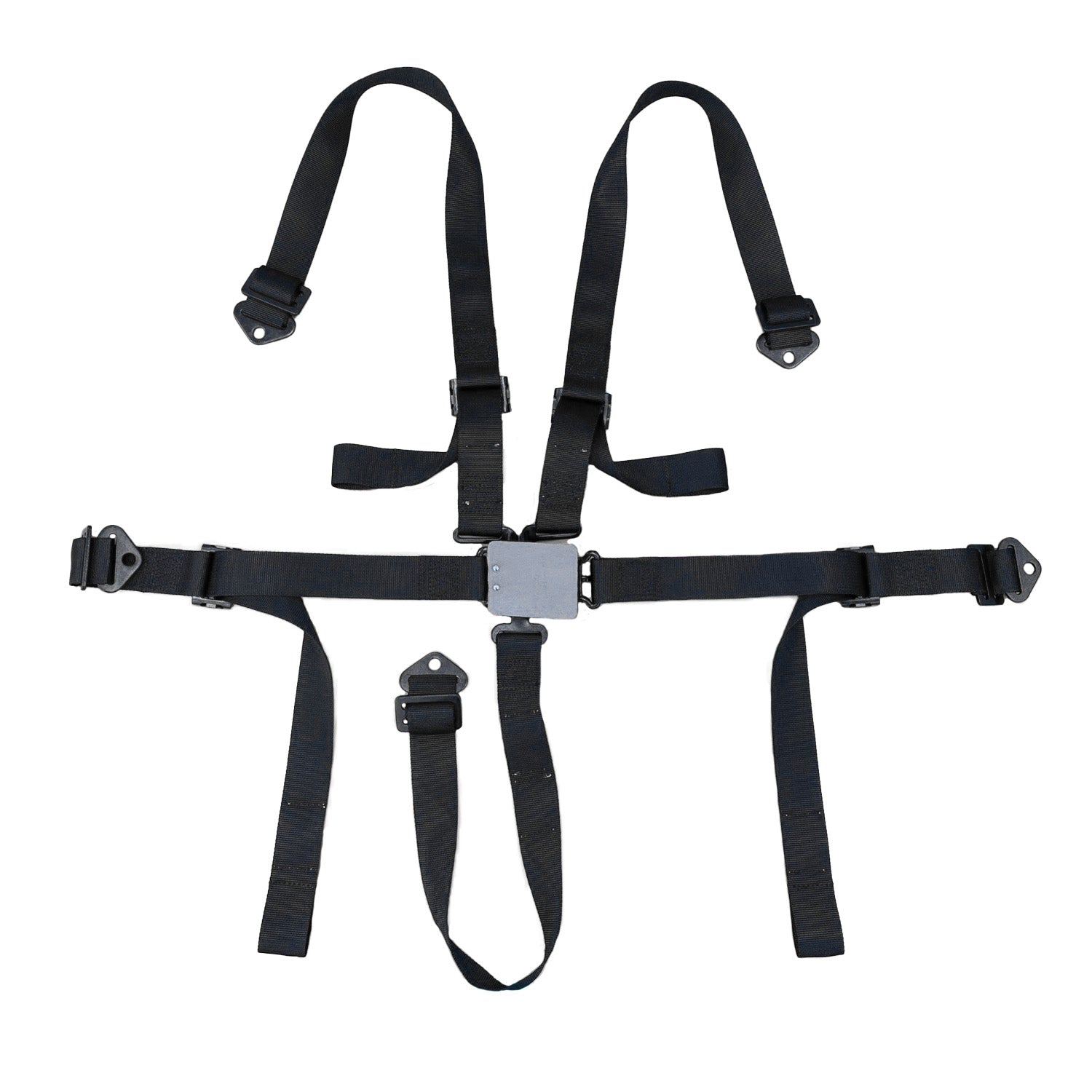 Zamp 5-Point Youth Latch & Link Harness - 2" - Pull Up Adjust -SFI 16.2 - Bolt-In/Wrap Around - Black